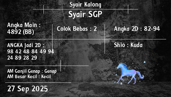 Syair Kalong - Syair SGP