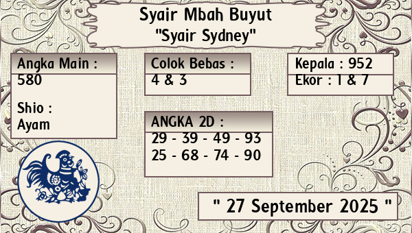 Syair Mbah Buyut - Syair Sydney