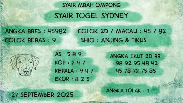 Syair Mbah Ompong - Syair Togel Sydney