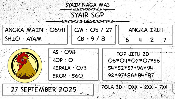 SYAIR NAGA MAS - Syair SGP